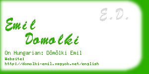emil domolki business card